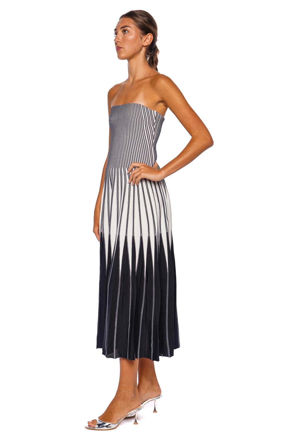 Soliel Strapless Knit Midi Dress