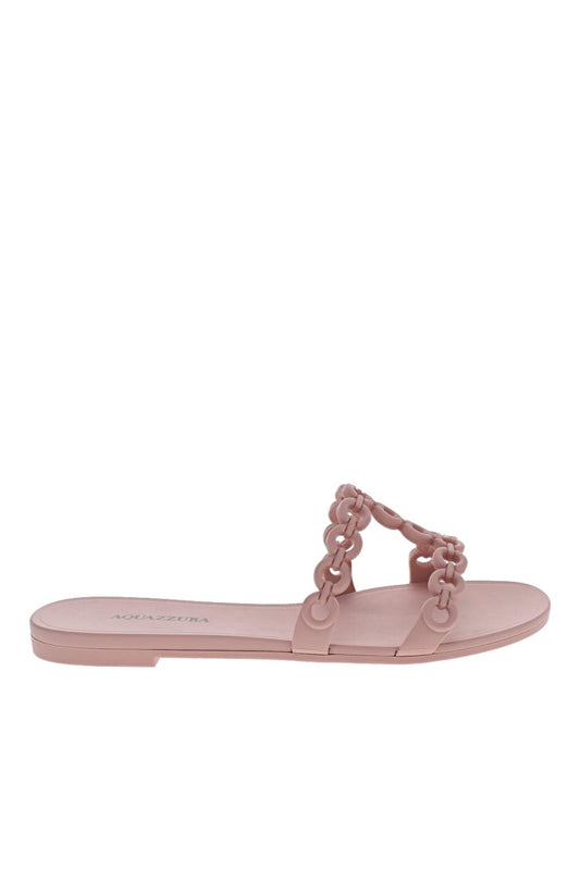 Pink Infinity Chain Jelly Flat Sandal