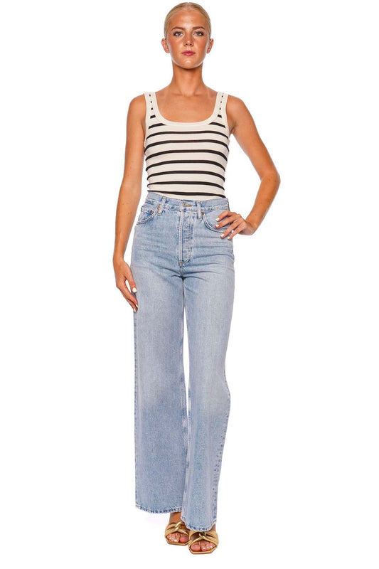 Faye Midnight Stripe Knit Tank