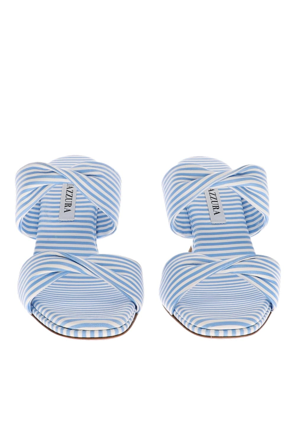 Twist Blue Stripe Knotted Leather Mule