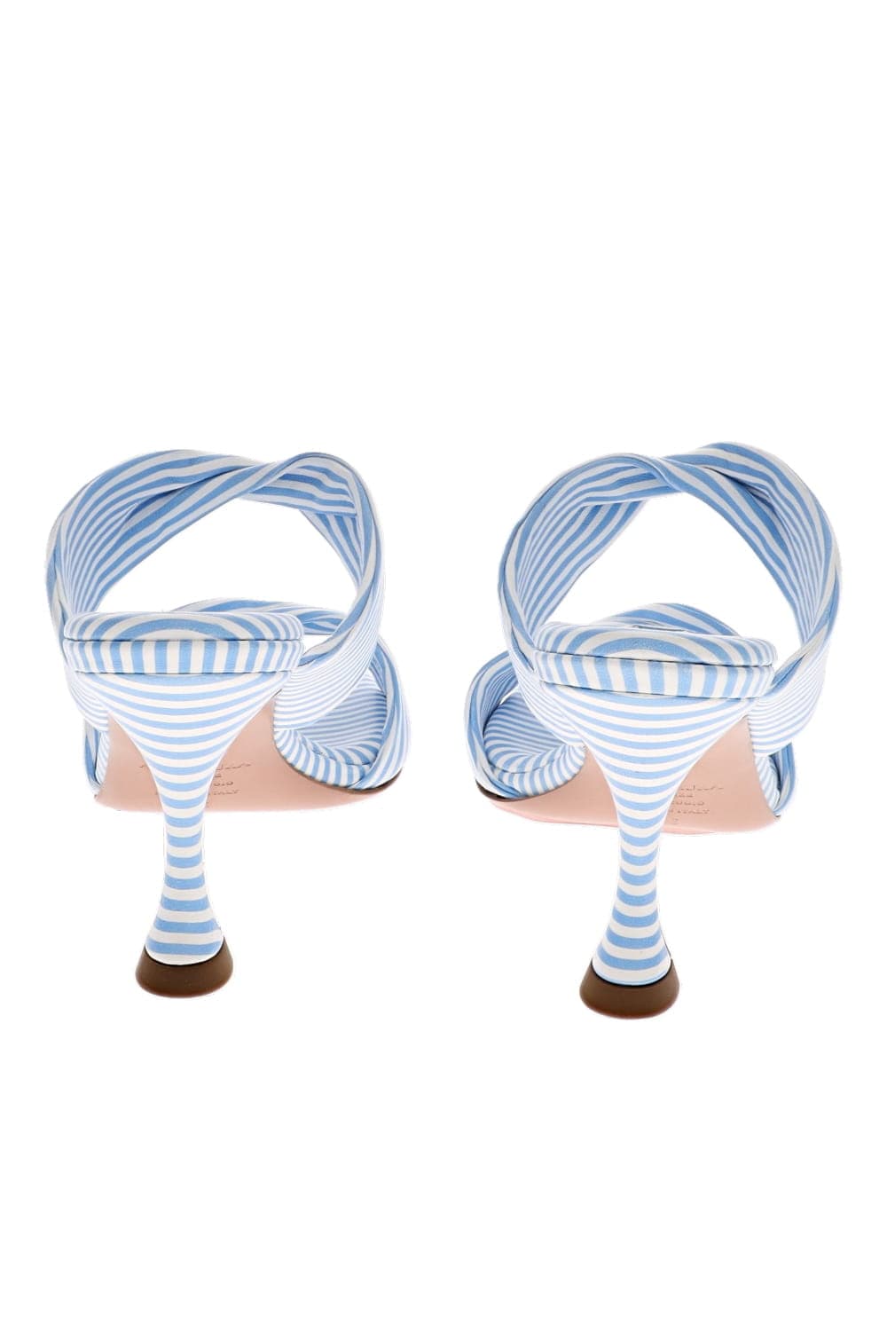 Twist Blue Stripe Knotted Leather Mule