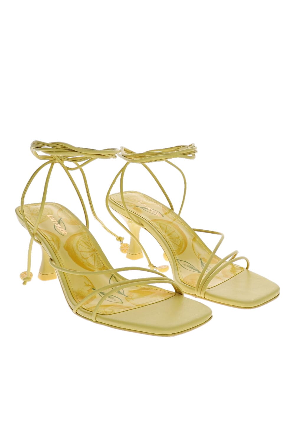 Nadia Lemonade Leather Ankle Wrap Sandal