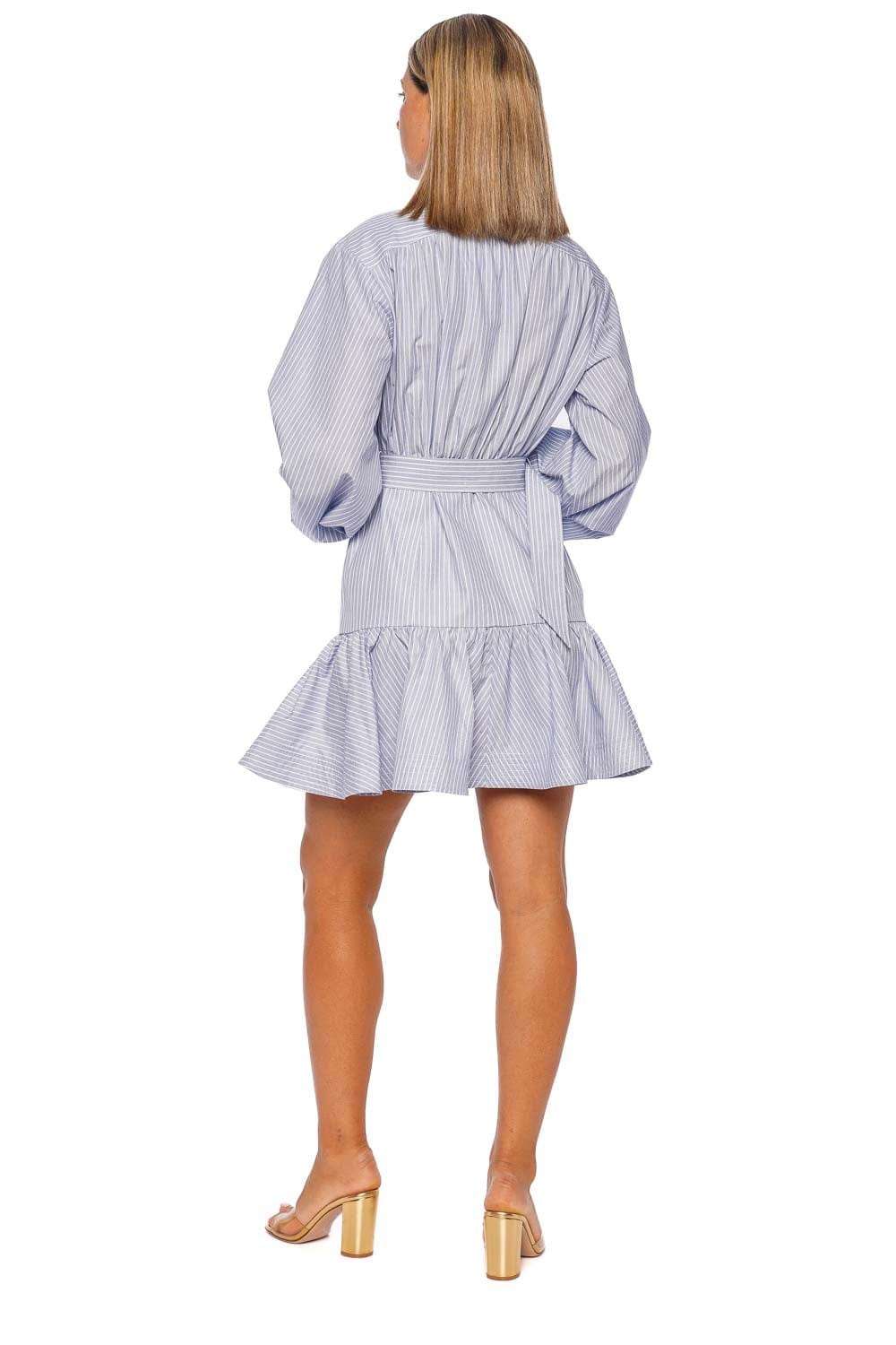 Stripe Utility Belted Long Sleeve Mini Dress