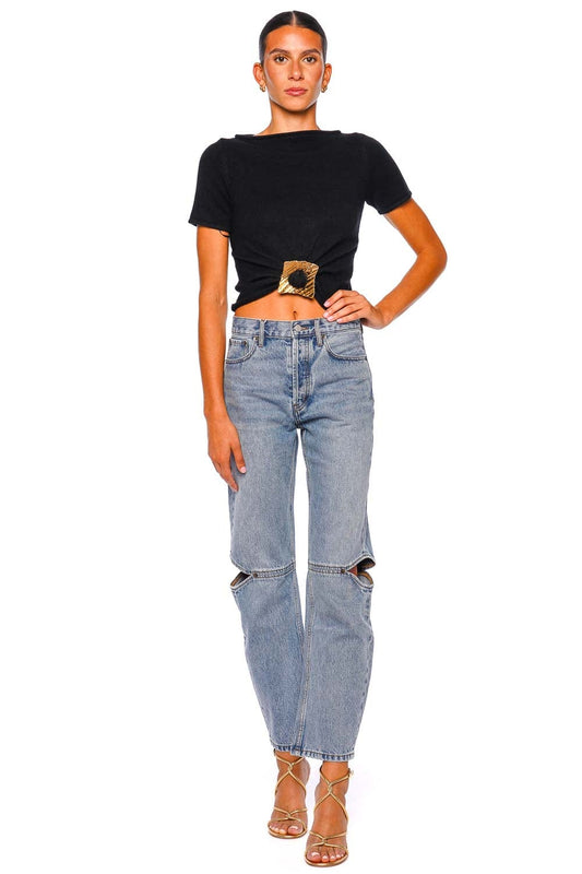 Ellen Embellished Short Sleeve Sweater