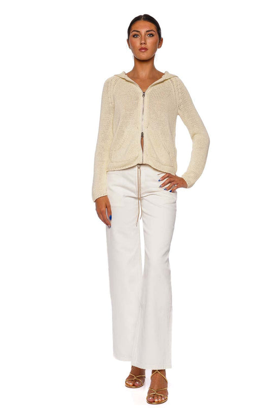 Bear Stone Knit Zip Up Cardigan