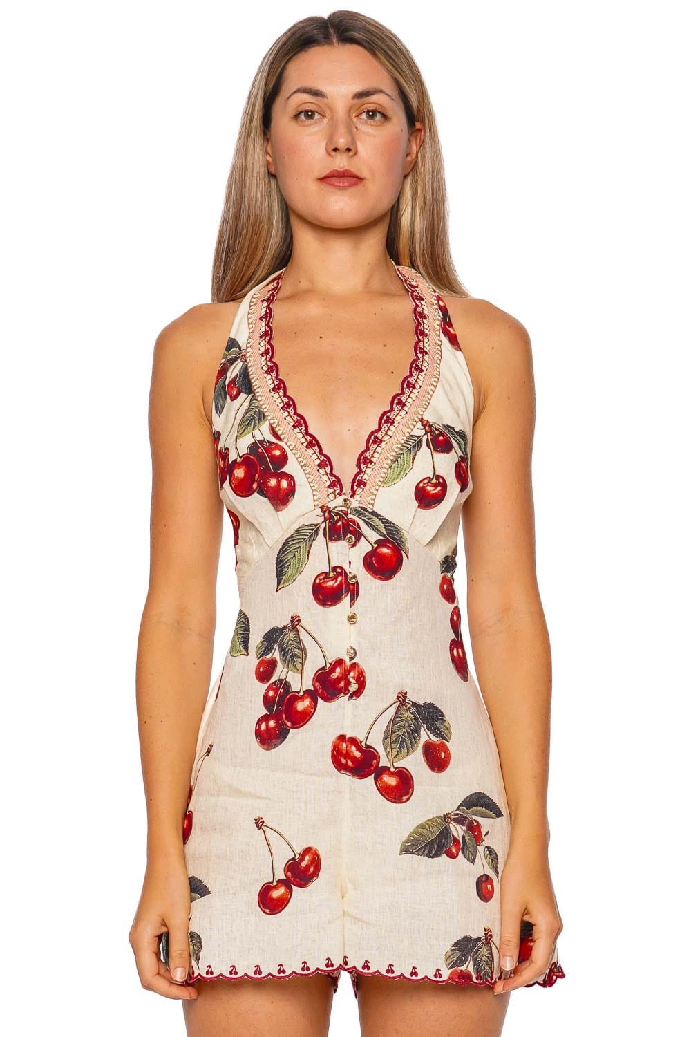 Notes From the Road Halter Playsuit
