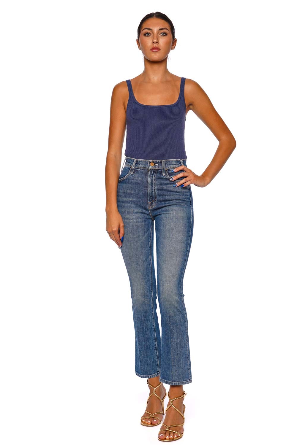 The Hustler Ankle Fray High Rise Jean
