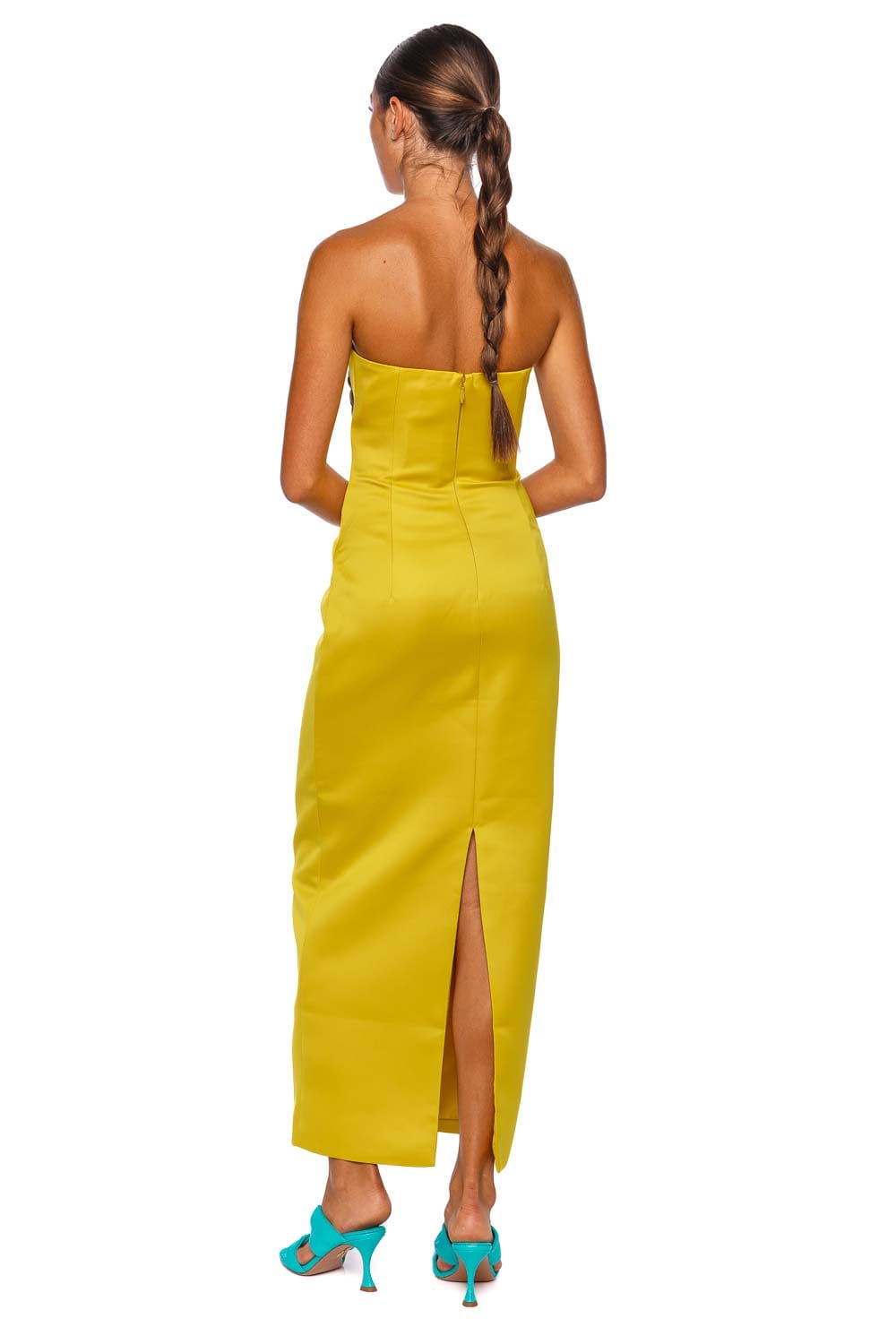 Rayna Strapless Applique Floral Maxi Dress