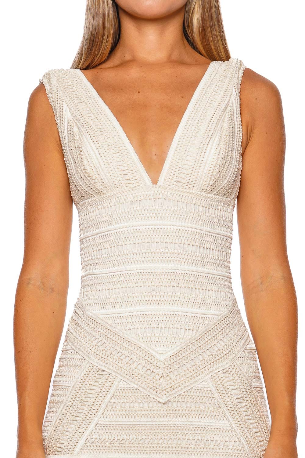 Radiant Fringe Crochet Sleeveless Mini Dress