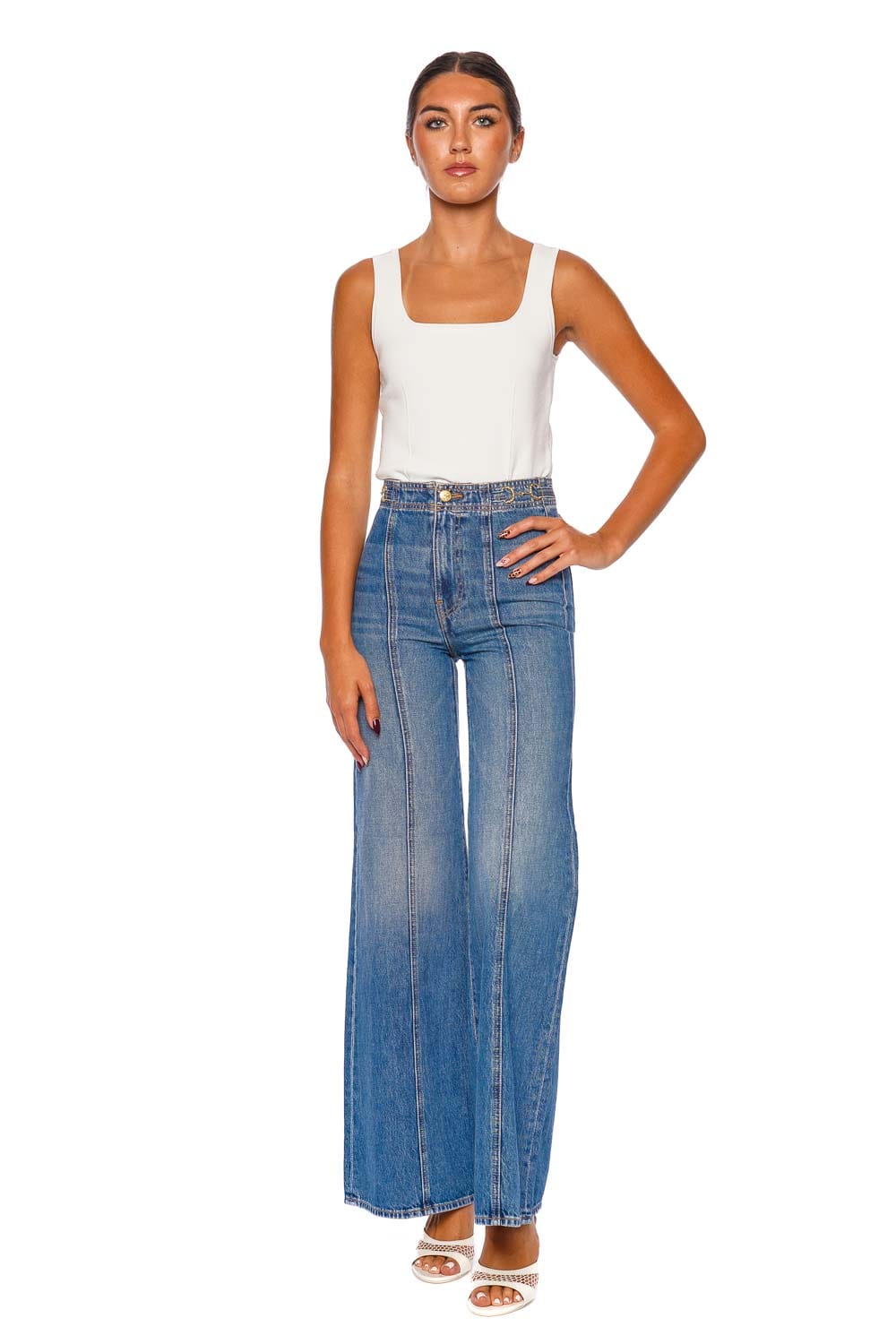 The Delphine High Rise Wide Leg Jean