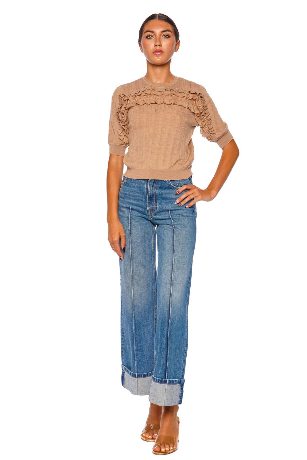 Genevieve Danube High Rise Wide Leg Jean