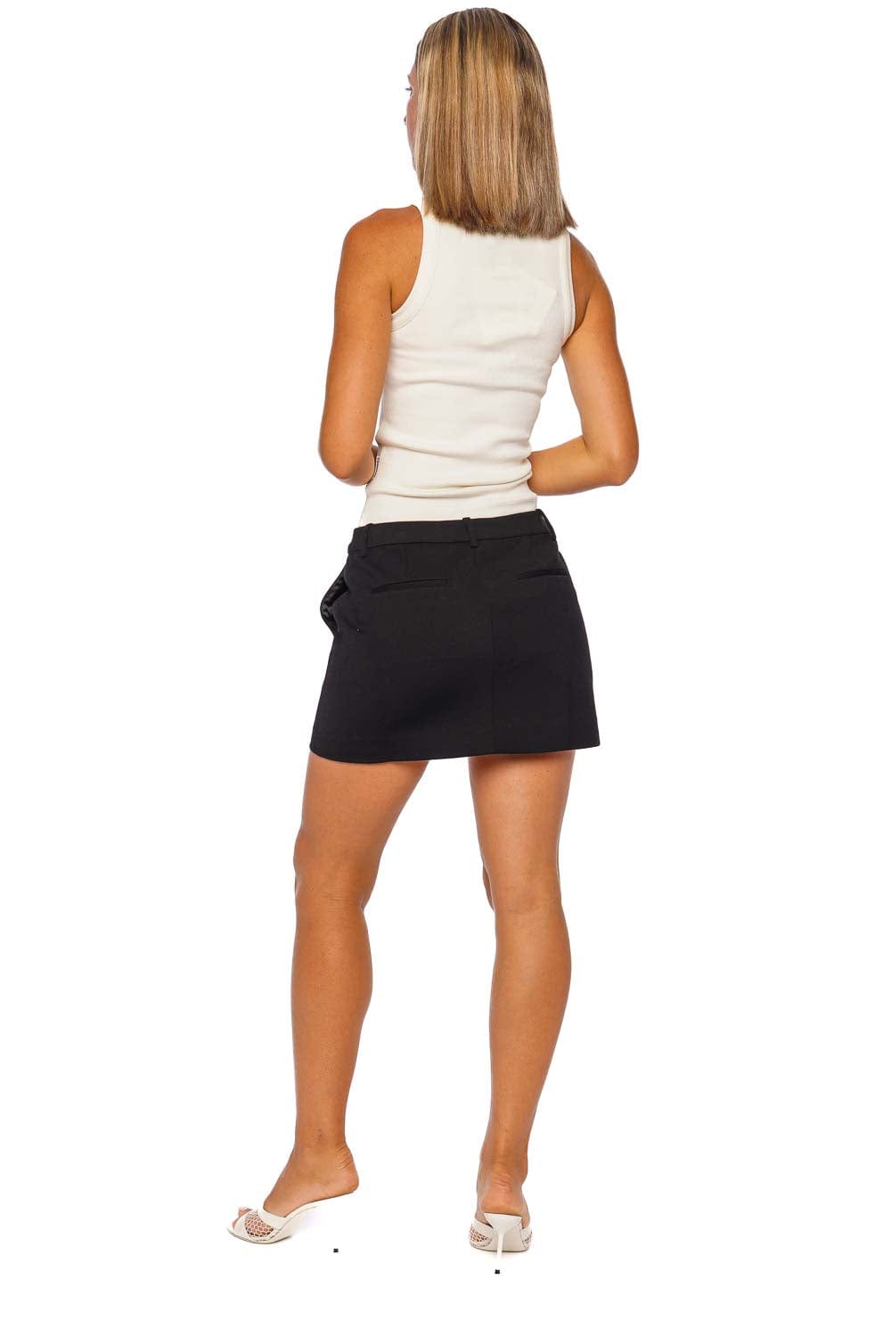 Bow Embellished Crème Tank Top
