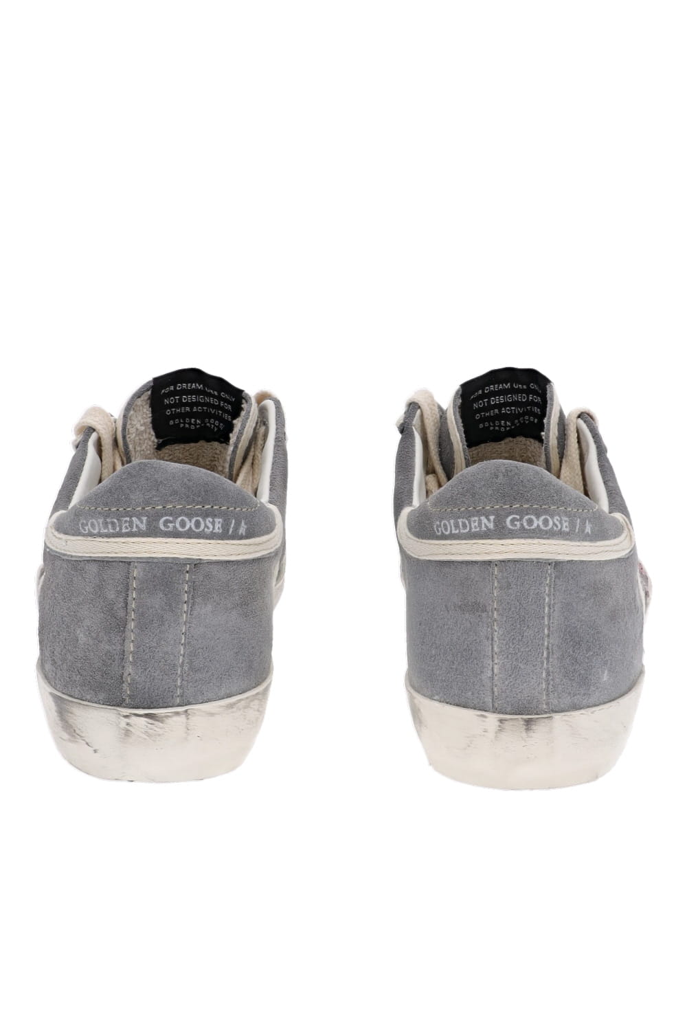 Super Star Pink Glitter Grey Suede Sneakers
