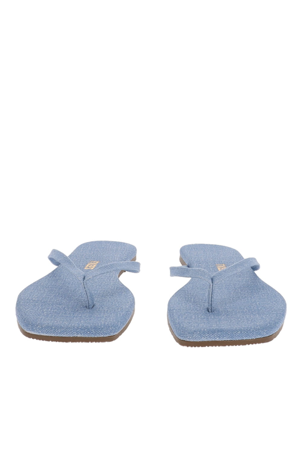 Lily Washed Denim Square Toe Sandals
