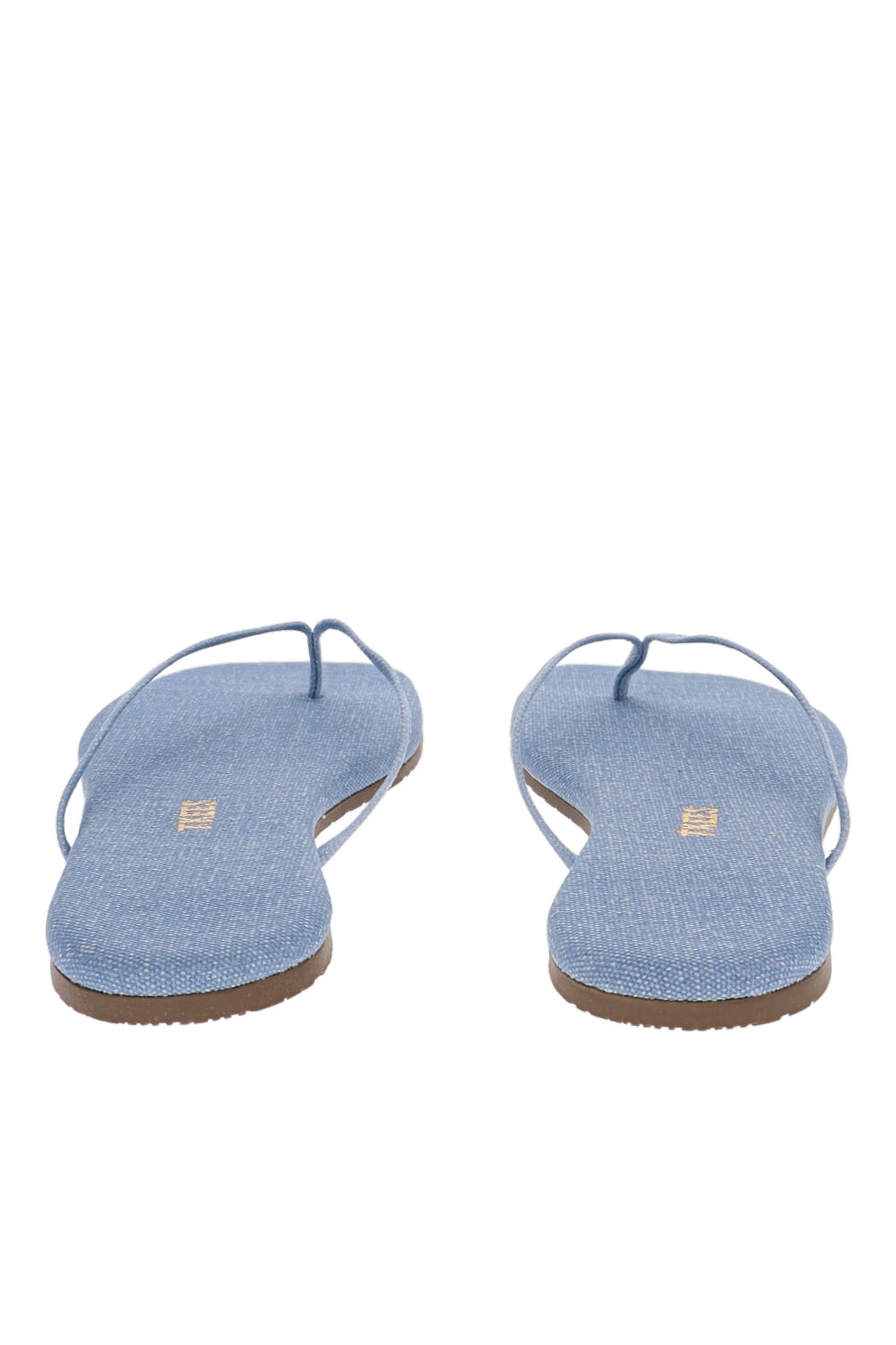 Lily Washed Denim Square Toe Sandals