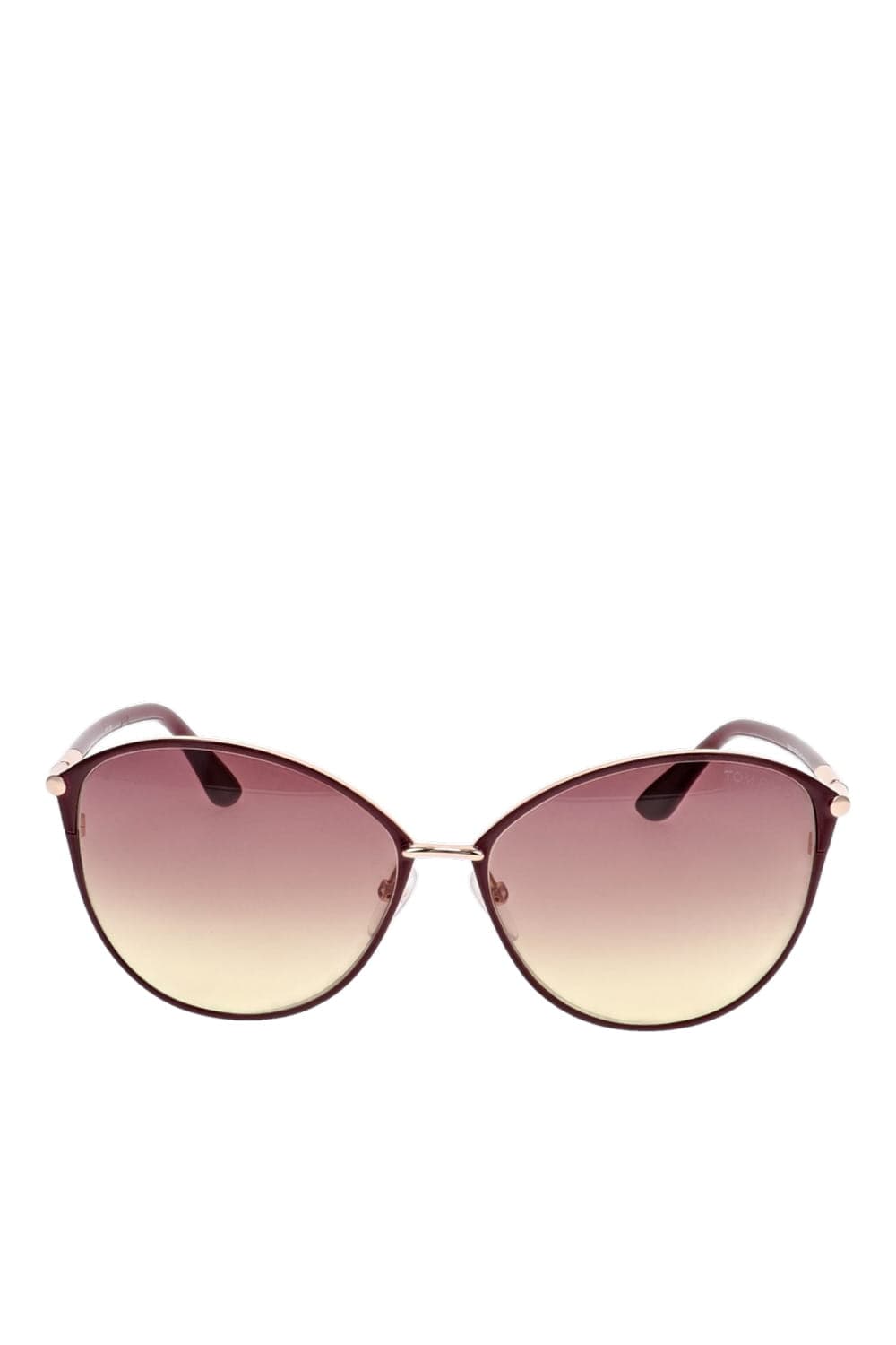 Penelope Burgundy Round Sunglasses