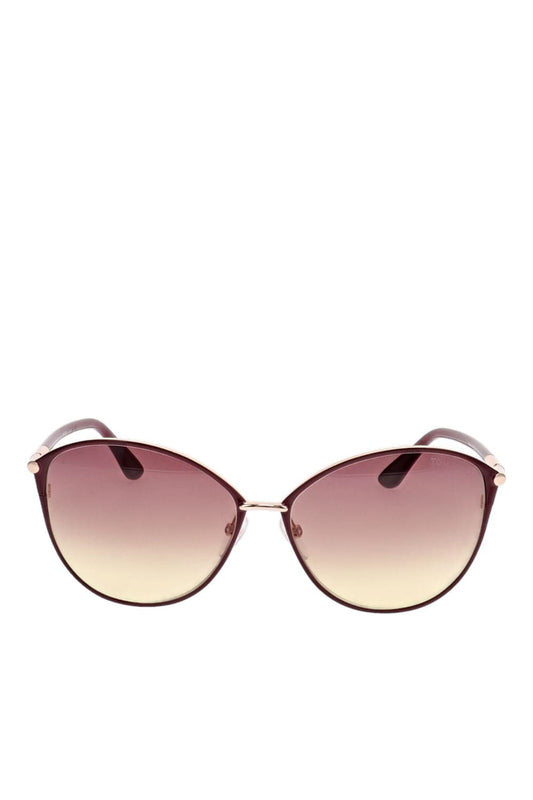 Penelope Burgundy Round Sunglasses