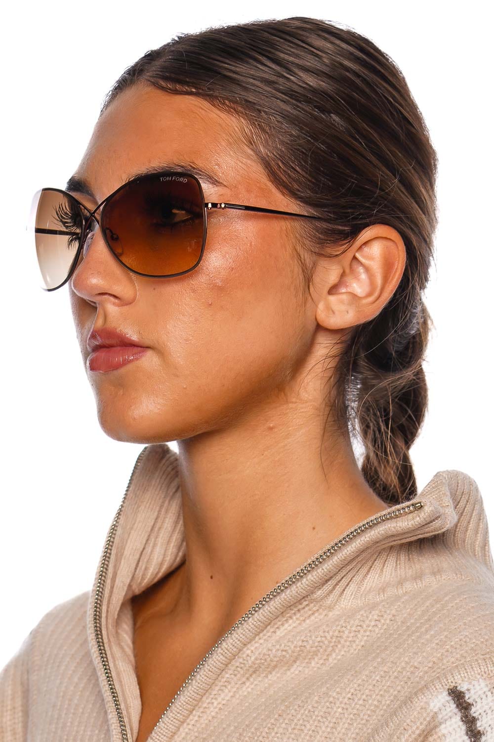 Colette Brown Gradient Butterfly Sunglasses