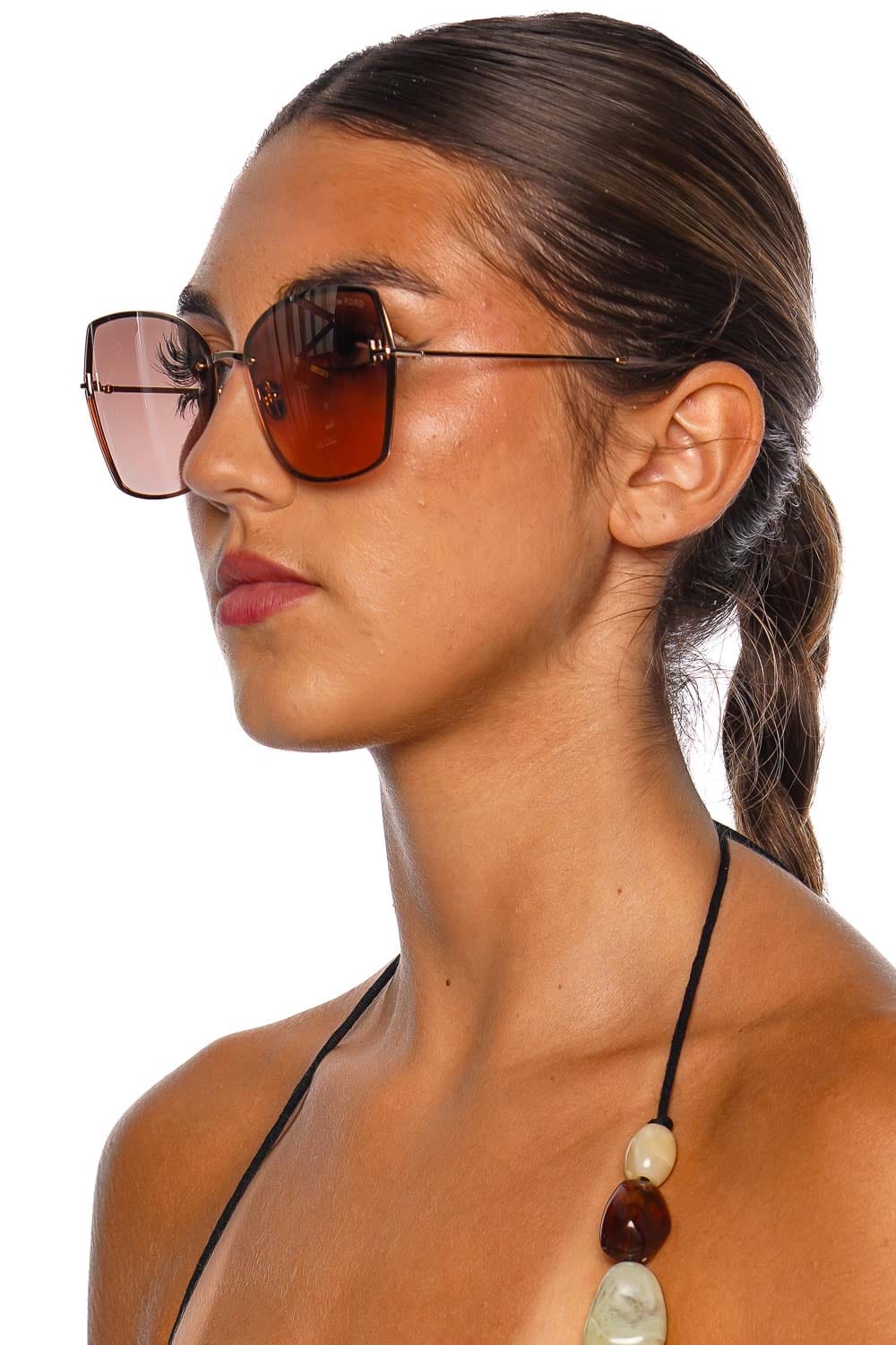Nickie Pink Rose Gold Butterfly Sunglasses