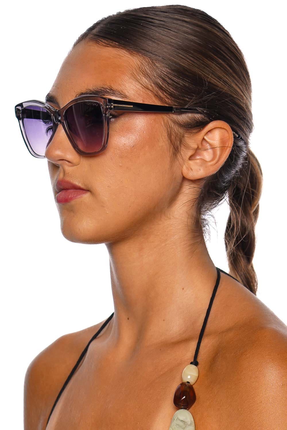 Lucia Transparent Grey Gradient Sunglasses