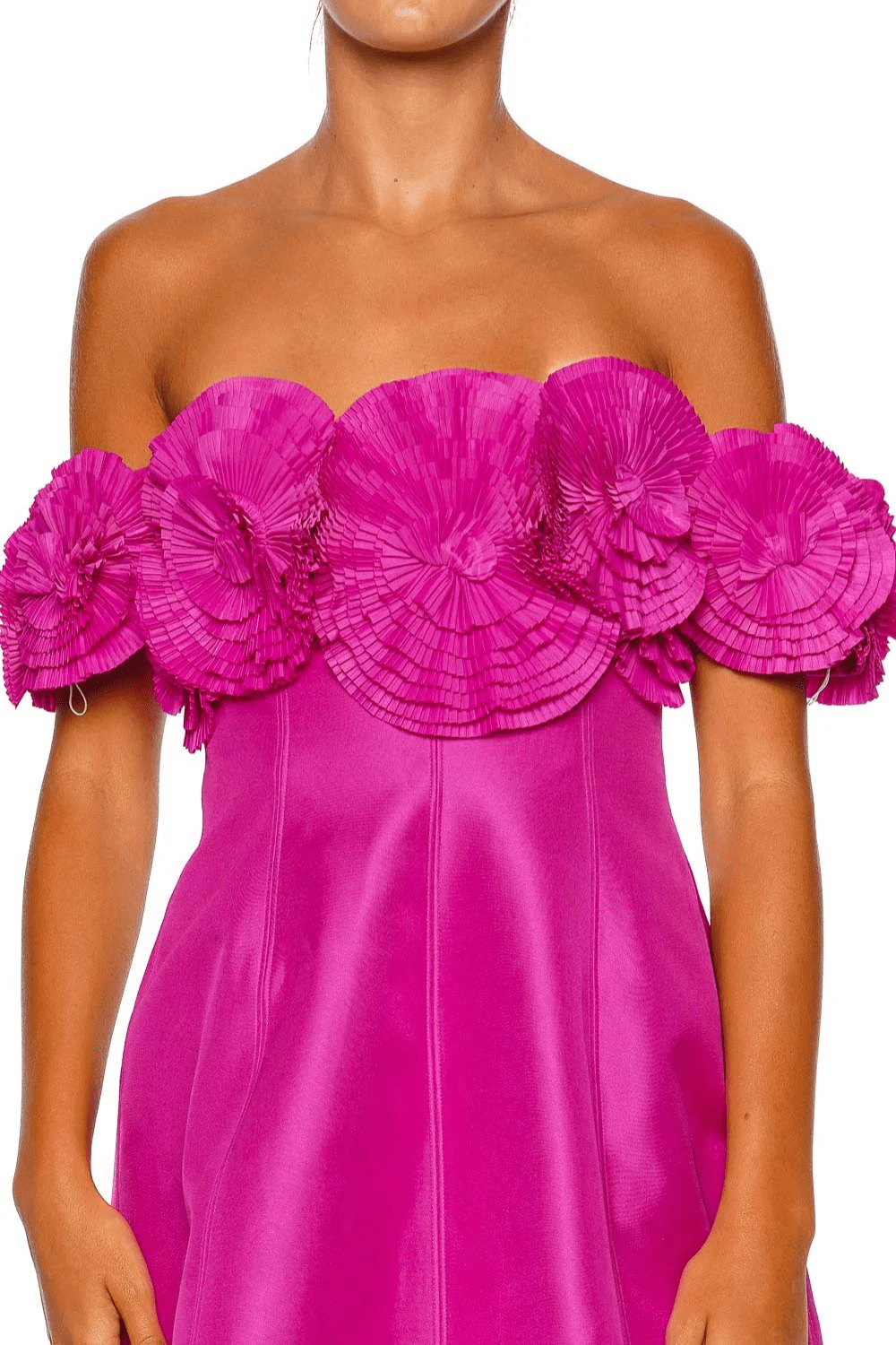 Trusley Violet Floral Off Shoulder Mini Dress