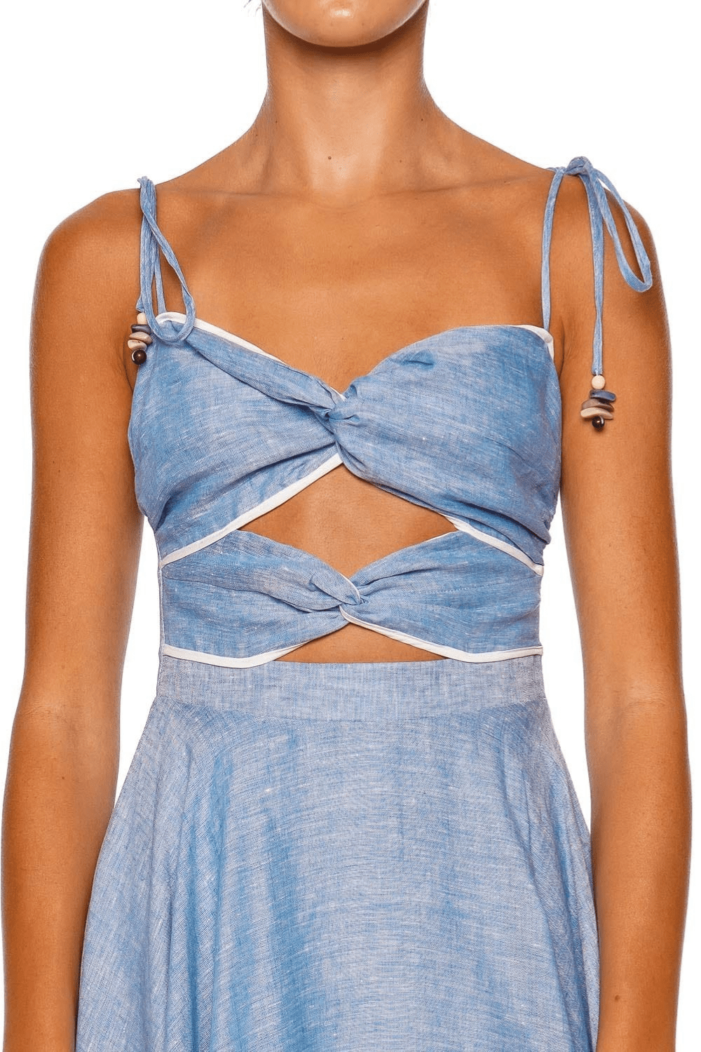 Monroe Cut Out Linen Maxi Dress