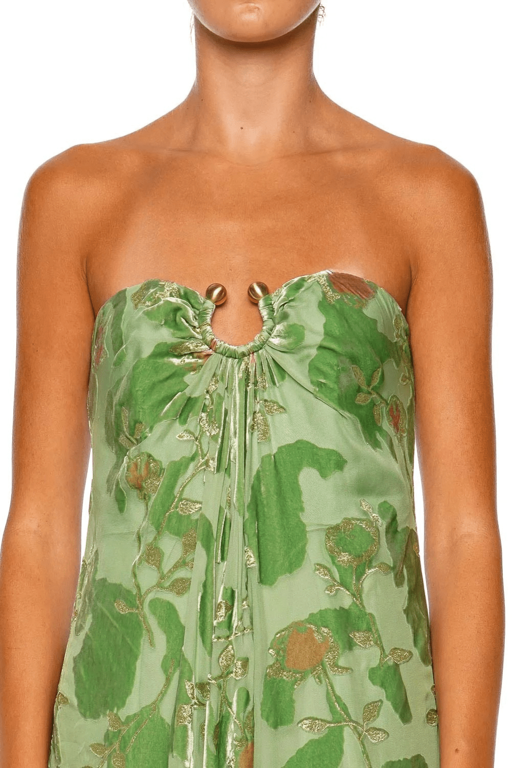 Renay Moldavite Strapless Maxi Dress