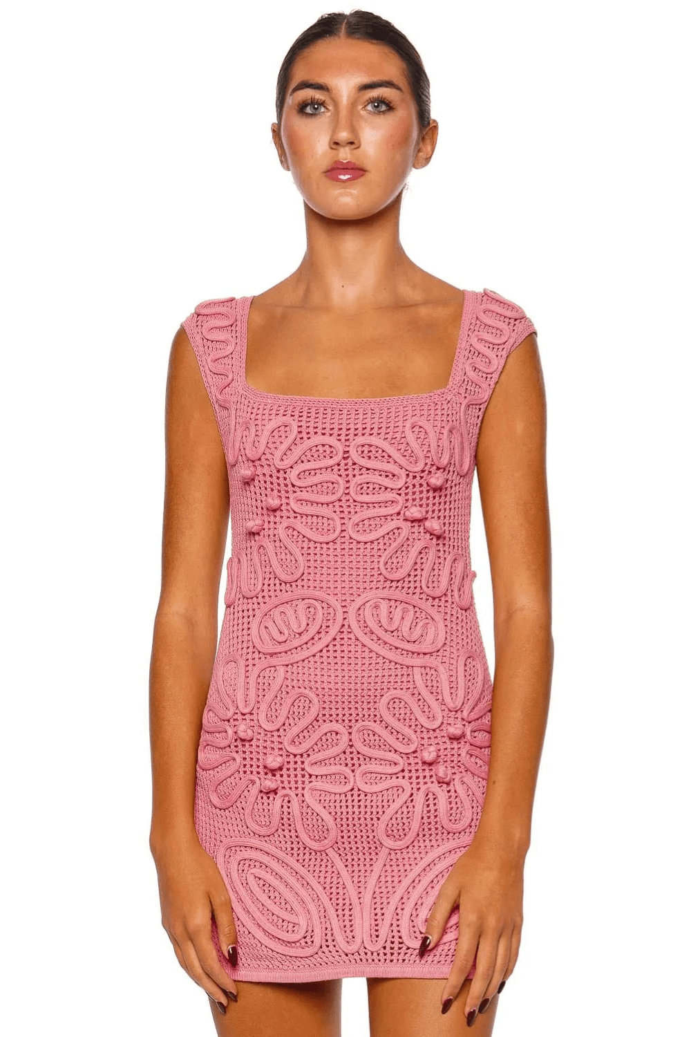 Chimi Bubble Cord Knit Mini Dress