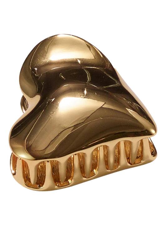 Gigi Gold Heart Petite Claw Clip