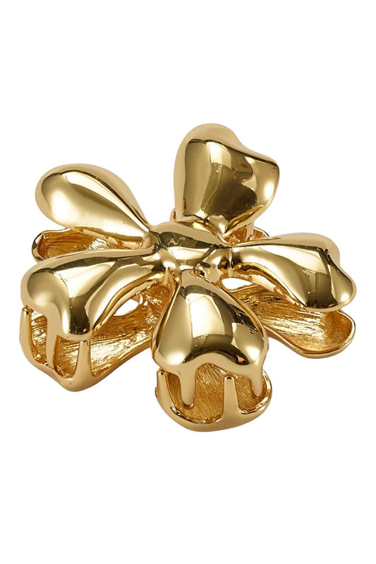 Daisy Glossy Gold Mini Claw Clip