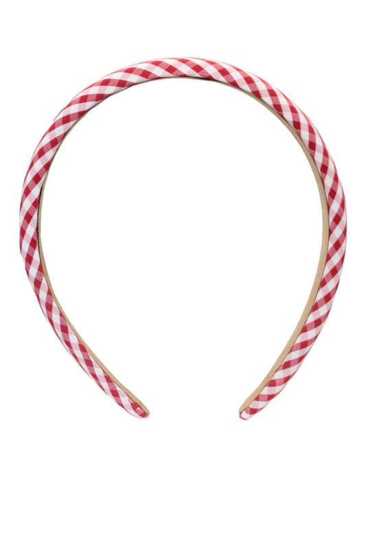 Cherry Gingham Halo Padded Headband