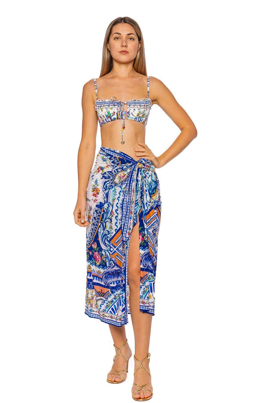 Tiles Darls Large Silk Square Scarf