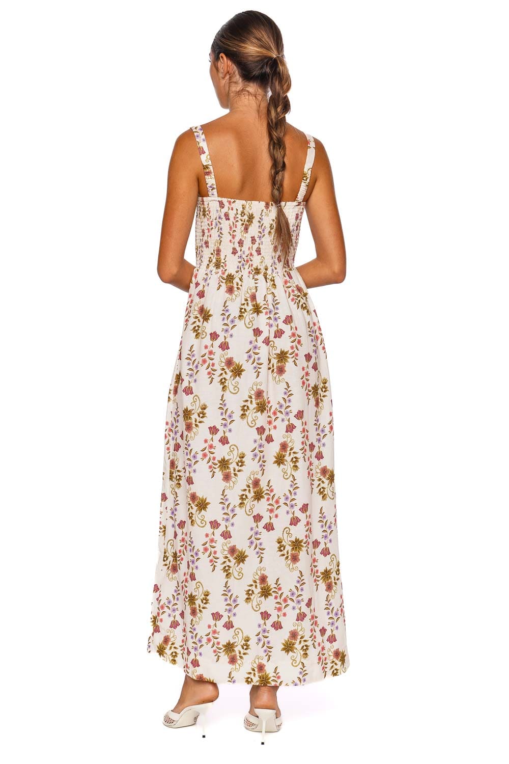Maria Aura Floral Midi Dress