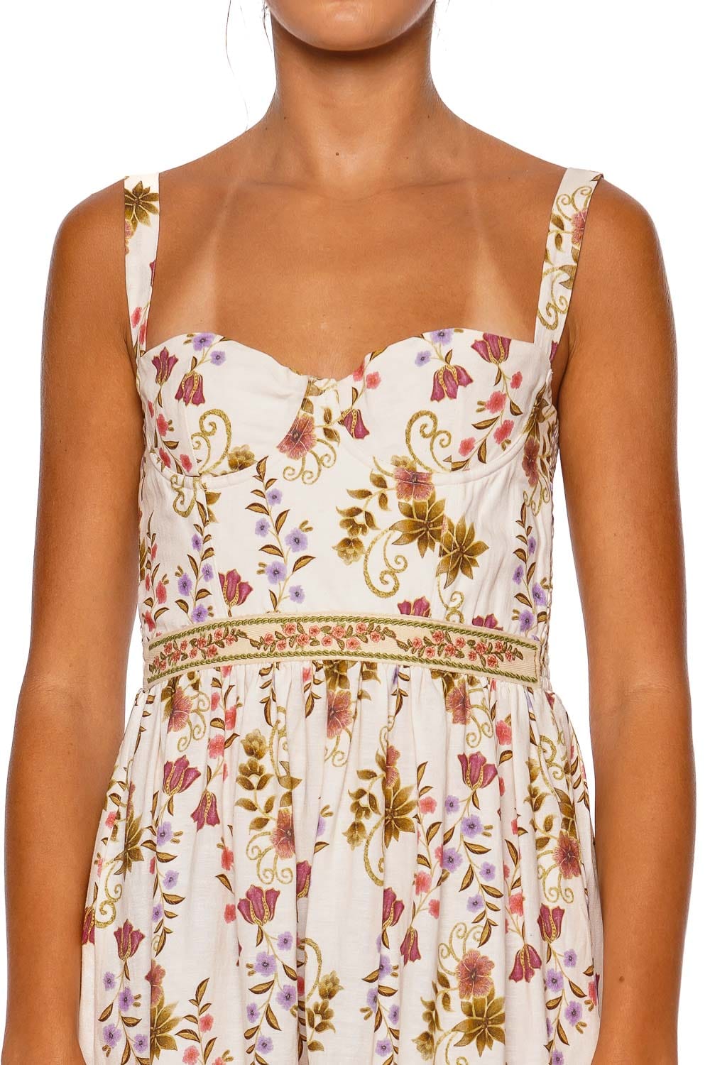 Maria Aura Floral Midi Dress