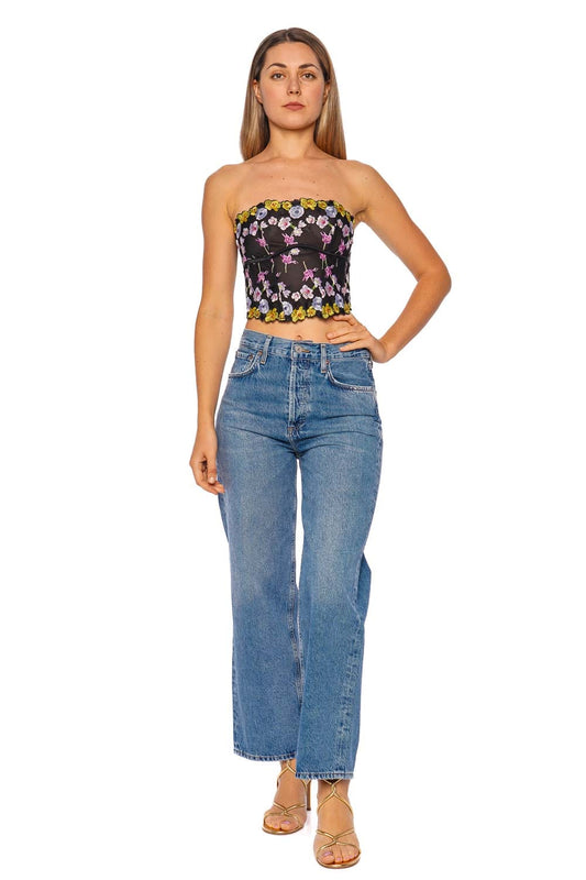 Eden Floral Embroidered Corset Top