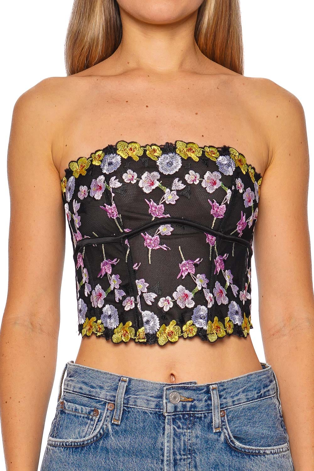 Eden Floral Embroidered Corset Top