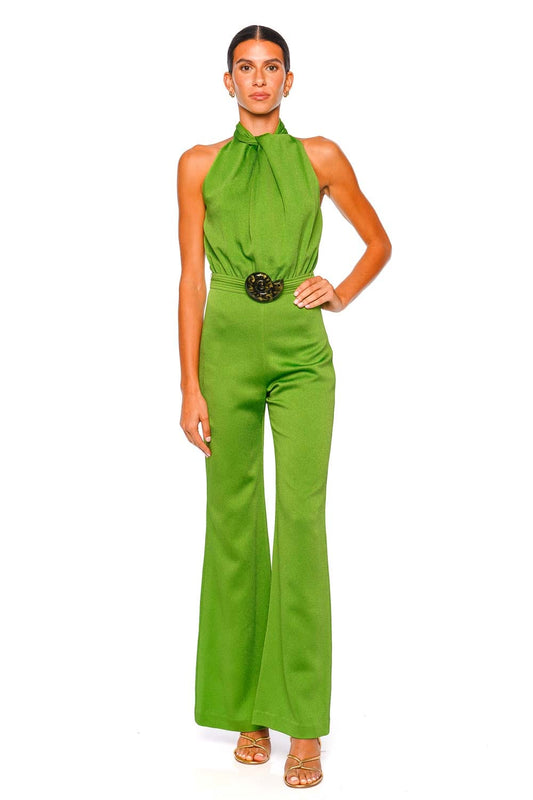 Siv Embellished Satin Sleeveless Jumpsuit