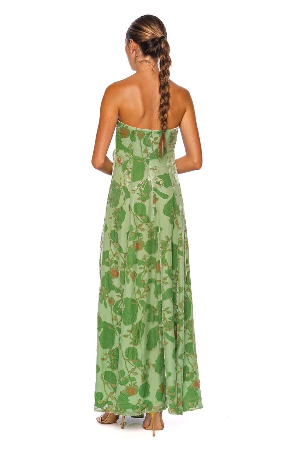 Renay Moldavite Strapless Maxi Dress