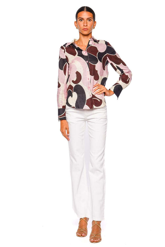 Perfect Petal Wave Button Down Shirt