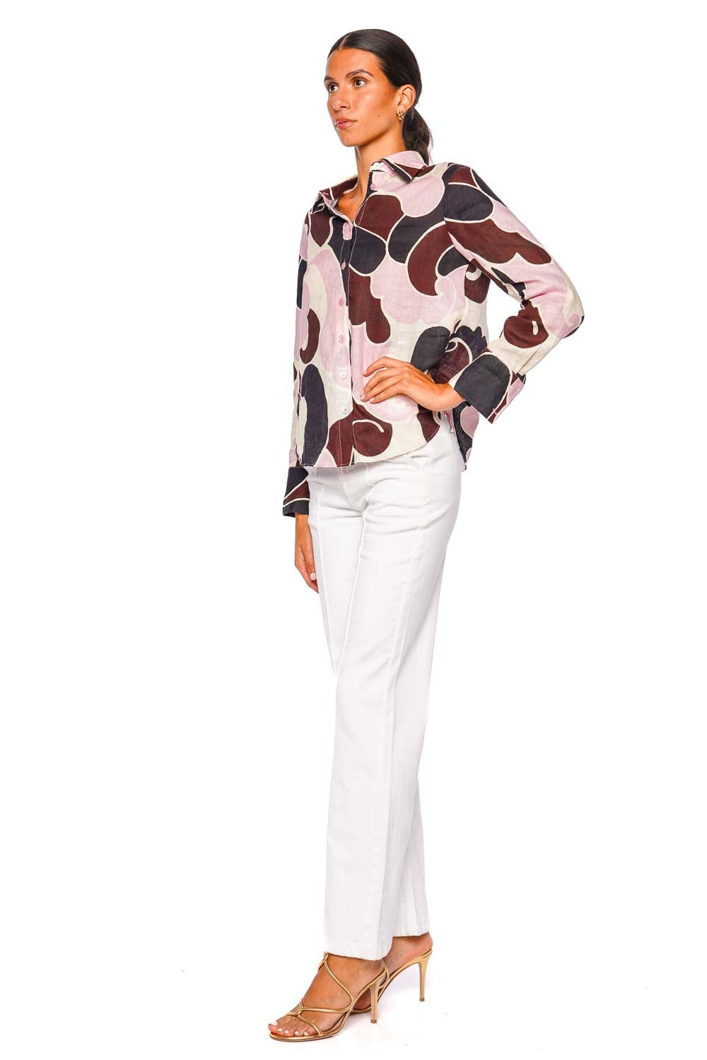 Perfect Petal Wave Button Down Shirt