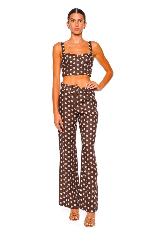 Claudine Joelle Polka Dot Cropped Top