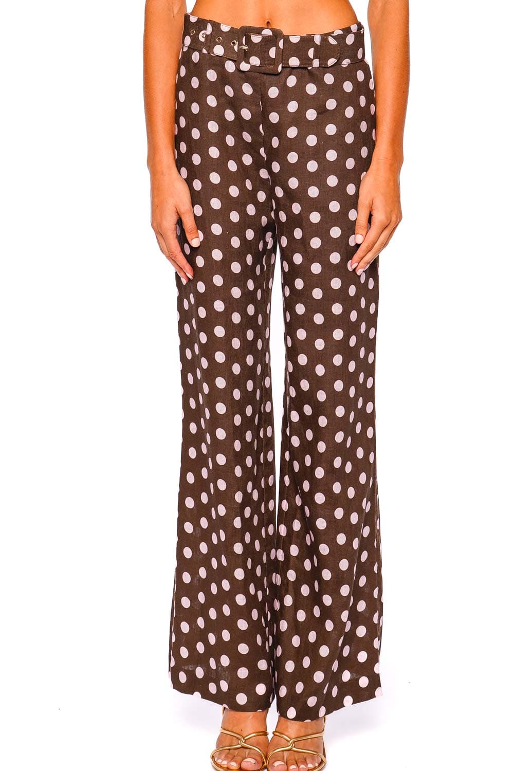 Mayflower Joelle Dot Wide Leg Linen Pant