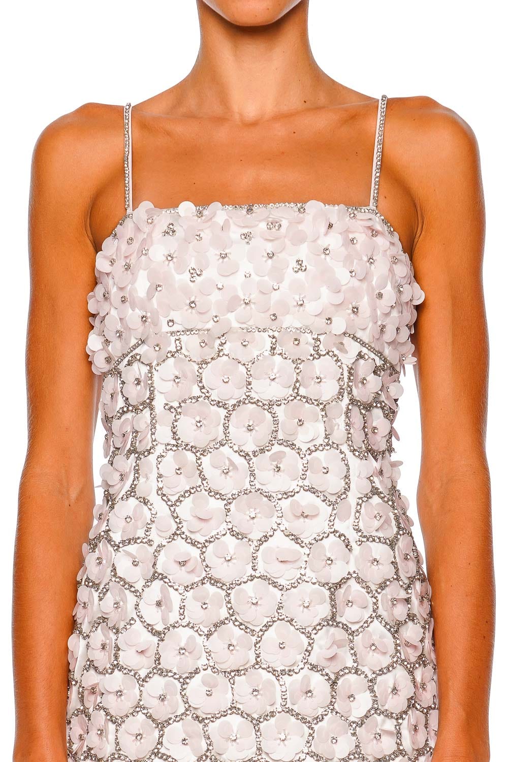 Katarina Crystal Rose Embellished Mini Dress