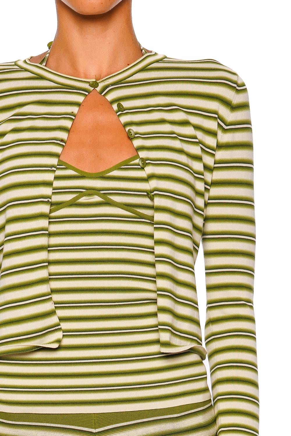 Cinta Juniper Ombre Stripe Cardigan